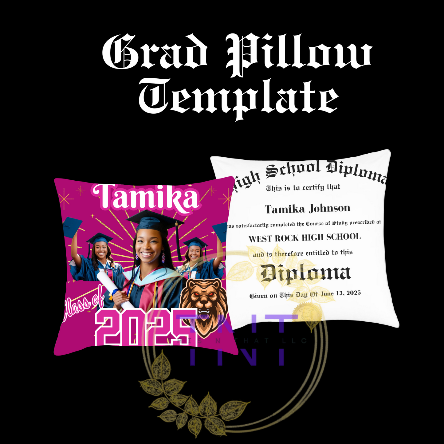 GRAD PILLOW TEMPLATE