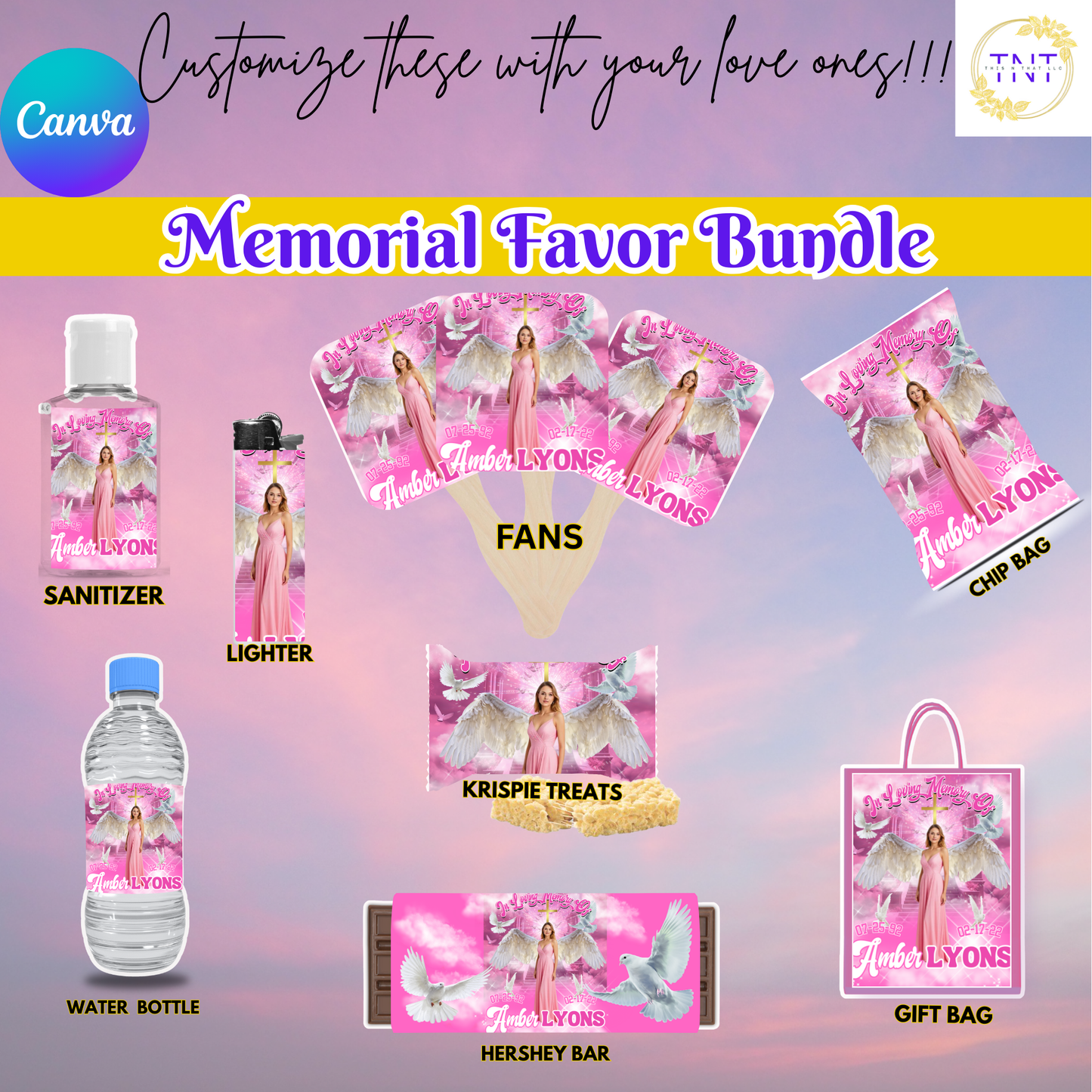 MEMORIAL FAVOR TEMPLATES